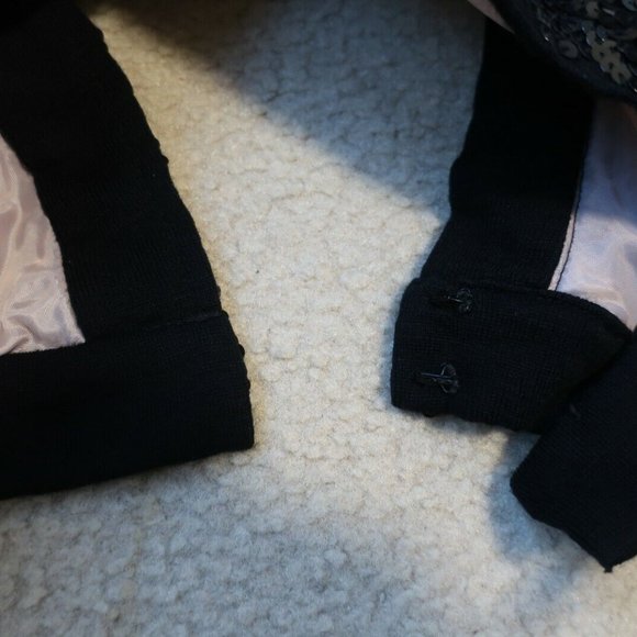 ALICE MCCALL SEQUINED WOOL CARDI SIZE 8 BLACK - Picture 7 of 7